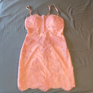 Half hearted mesh mini dress